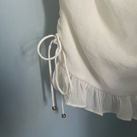 Hello Molly Watch Me Dance White Ruched Mini Dress - Picture 5 of 7